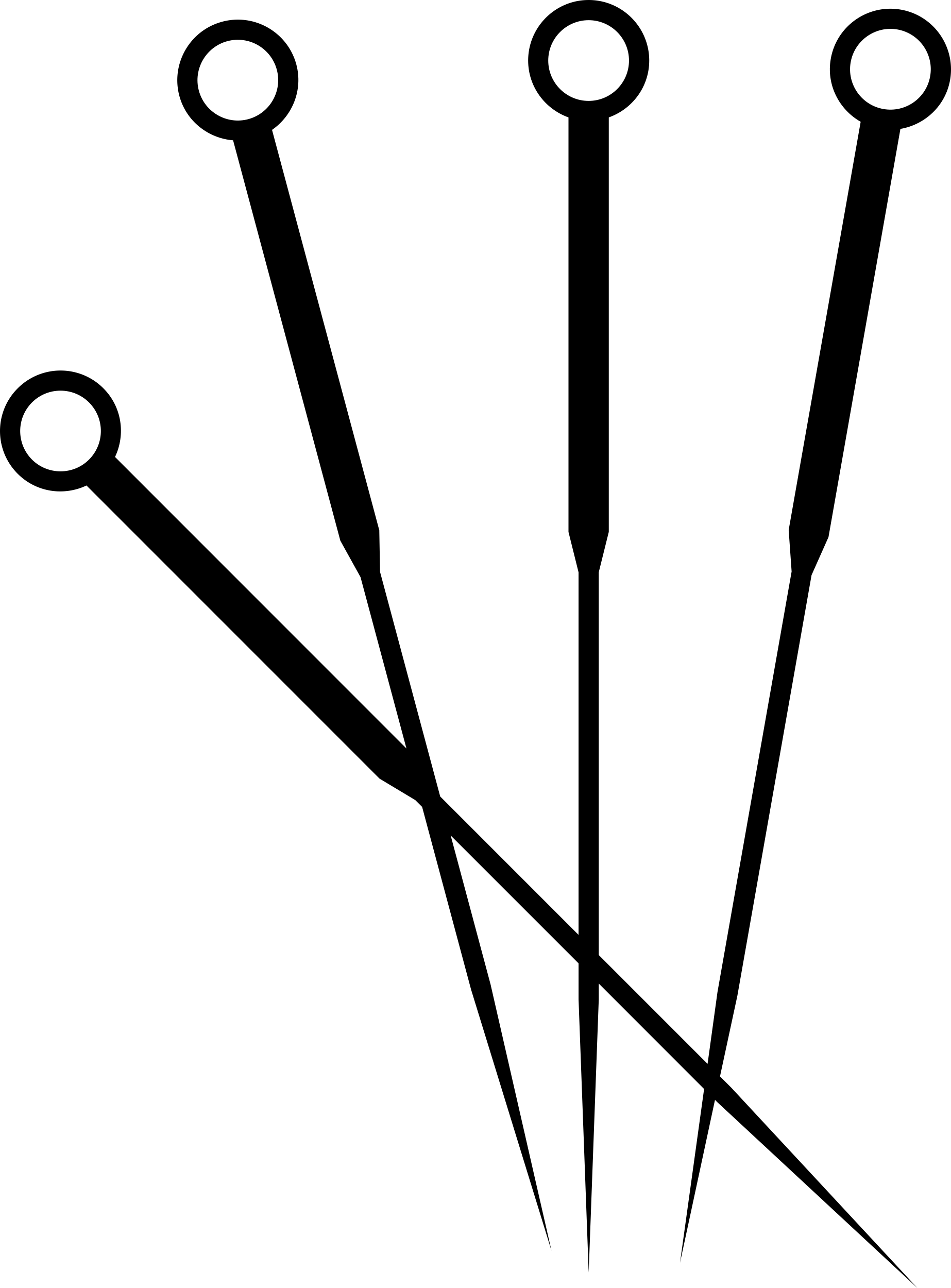 Acupuncture Needles Outline Drawing Svg Vector Free Vectors